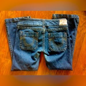 Preowned True Religion premium denim Sammy jeans sz 32 hemmed
